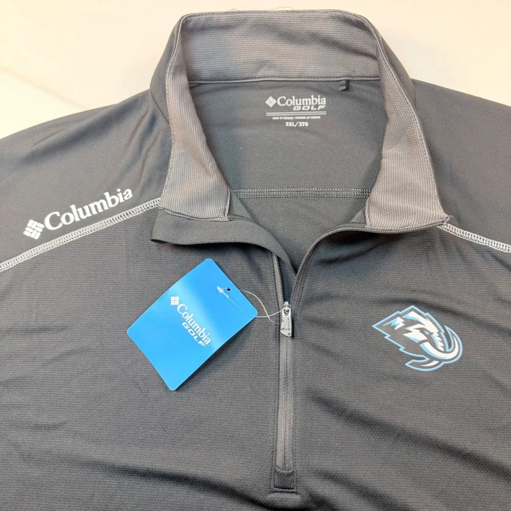 Columbia Golf Omni Wick Shotgun 1/4 Zip Pullover Mammoths Mens 2XL NWT Gray